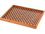 Square tray Aka-ichimatsu