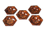 Set of Muku hexagonal saucers