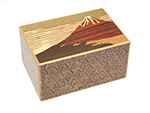 Japanese puzzle box 14steps Akafuji (dual compartment)