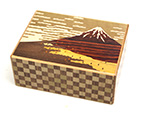 Japanese puzzle box 21+1steps 5.5sun Akafuji and Hydrangea