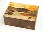 Japanese puzzle box 21+1steps 5.5sun Ashinoko and Paeonia lactiflora